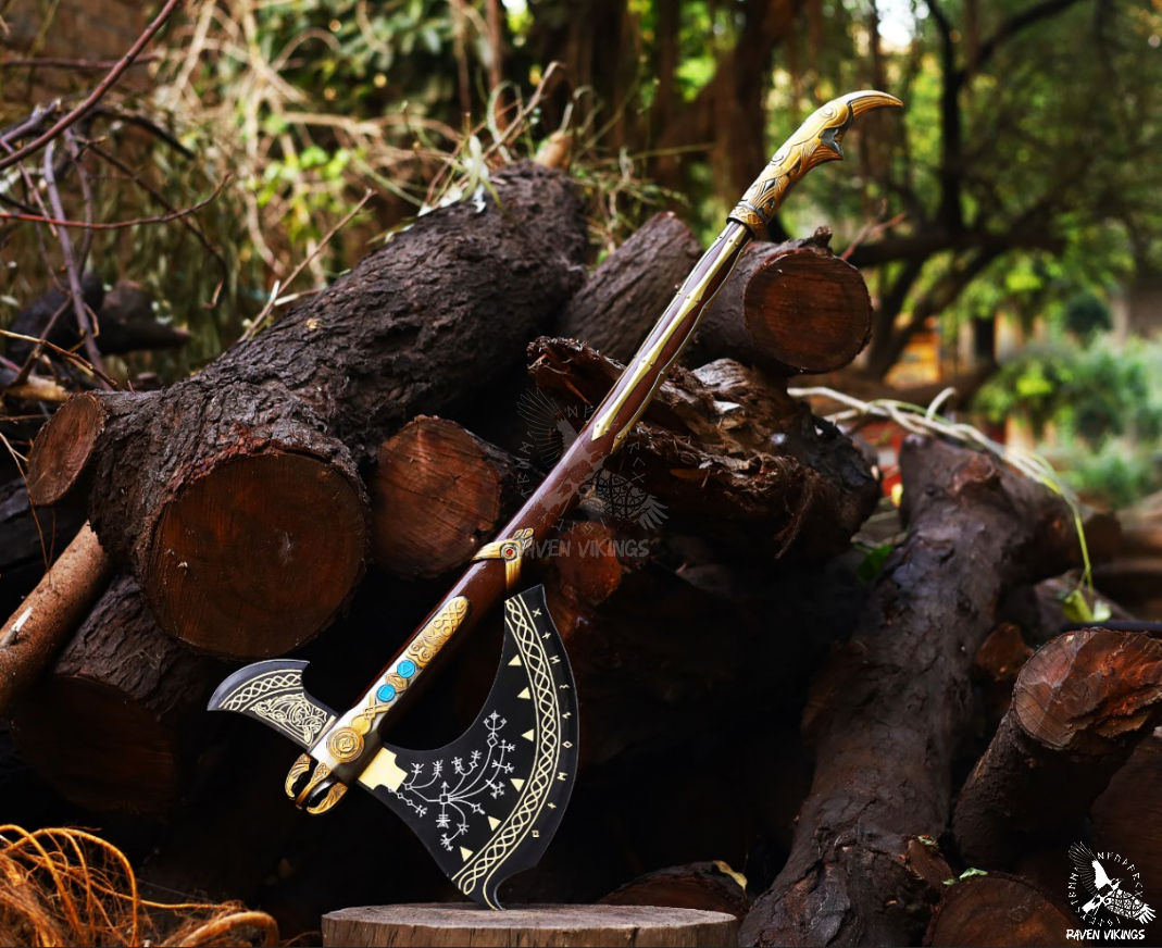 This handcrafted Leviathan Axe combines premium materials with authentic detailing for the ultimate display piece or cosplay prop