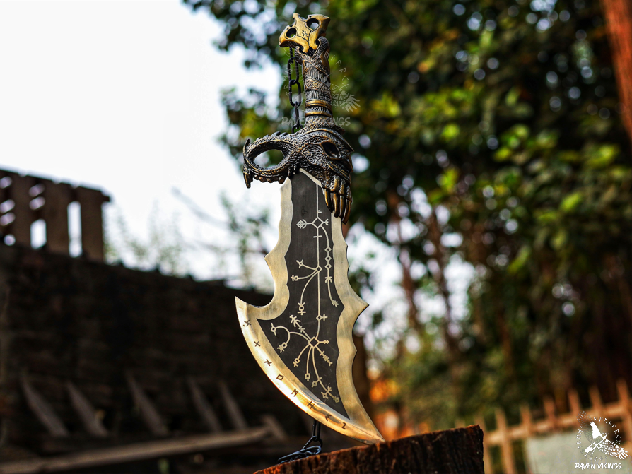 God of War Blades of Chaos Metal God of War Blades of Chaos Sword Twin Blades and Axe Cosplay Gift Idea Christmas Gift for Husband