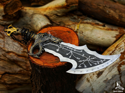 God of War Blades of Chaos Metal God of War Blades of Chaos Sword Twin Blades and Axe Cosplay Gift Idea Christmas Gift for Husband