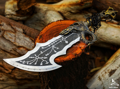 God of War Blades of Chaos Metal God of War Blades of Chaos Sword Twin Blades and Axe Cosplay Gift Idea Christmas Gift for Husband
