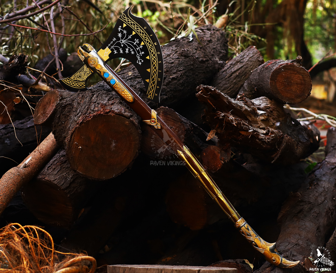 This handcrafted Leviathan Axe combines premium materials with authentic detailing for the ultimate display piece or cosplay prop