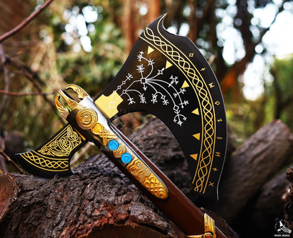 This handcrafted Leviathan Axe combines premium materials with authentic detailing for the ultimate display piece or cosplay prop