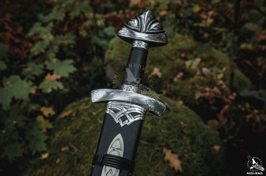 Bring the world of Norse legend to life with this handmade Northman Sword, forged from premium Damascus steel
