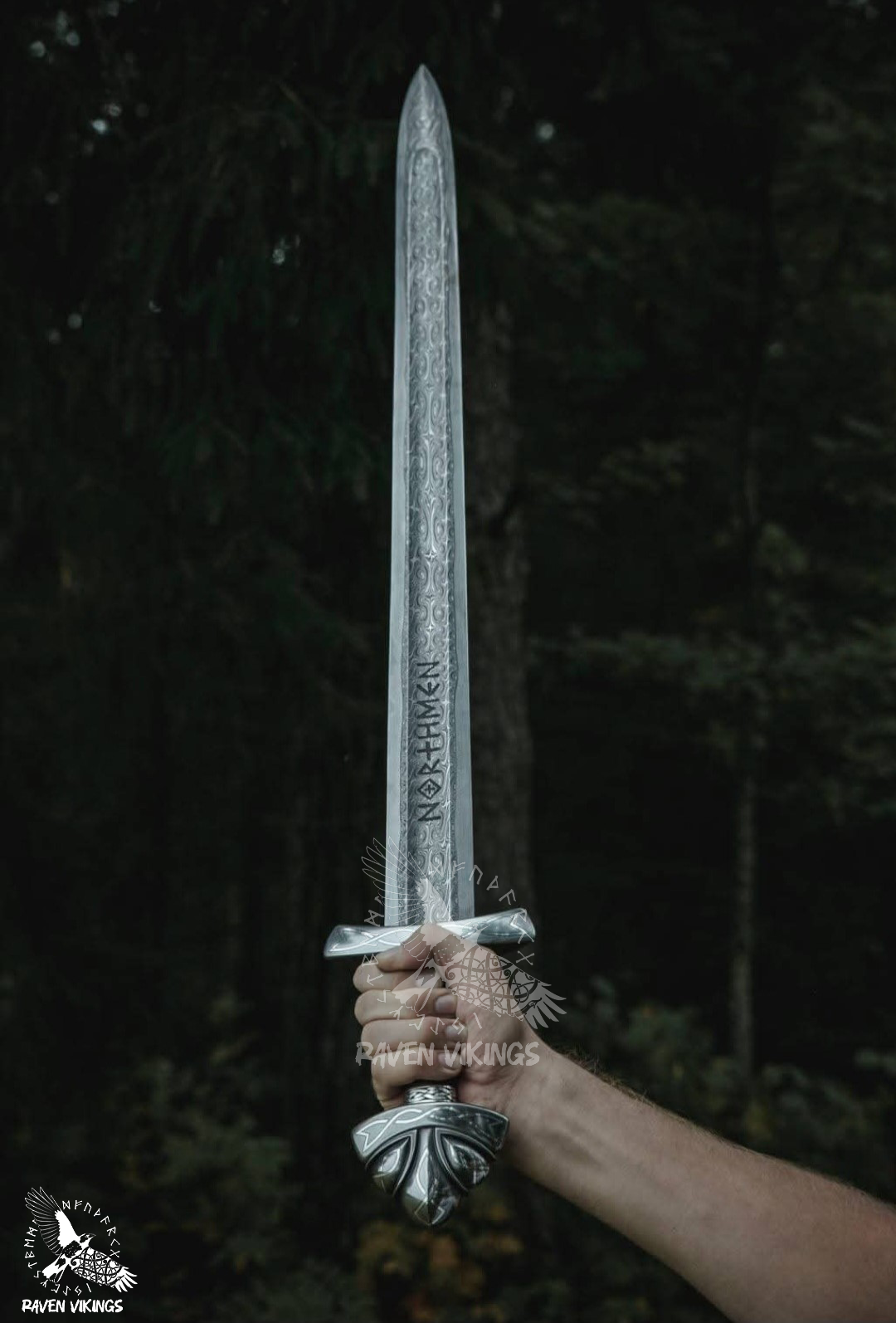 Bring the world of Norse legend to life with this handmade Northman Sword, forged from premium Damascus steel
